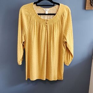 Christopher & Banks Golden Blouse